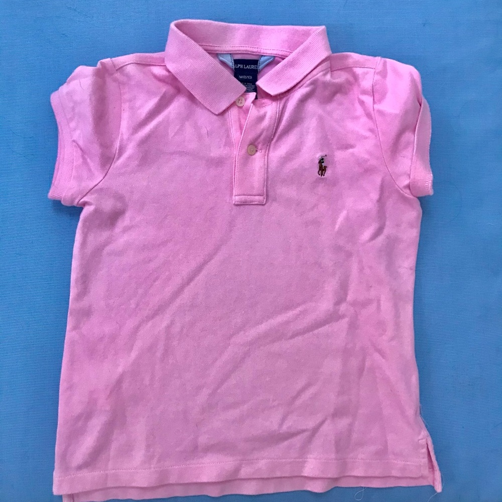 Ralph Lauren Polo Girls Pink top Size 8, M